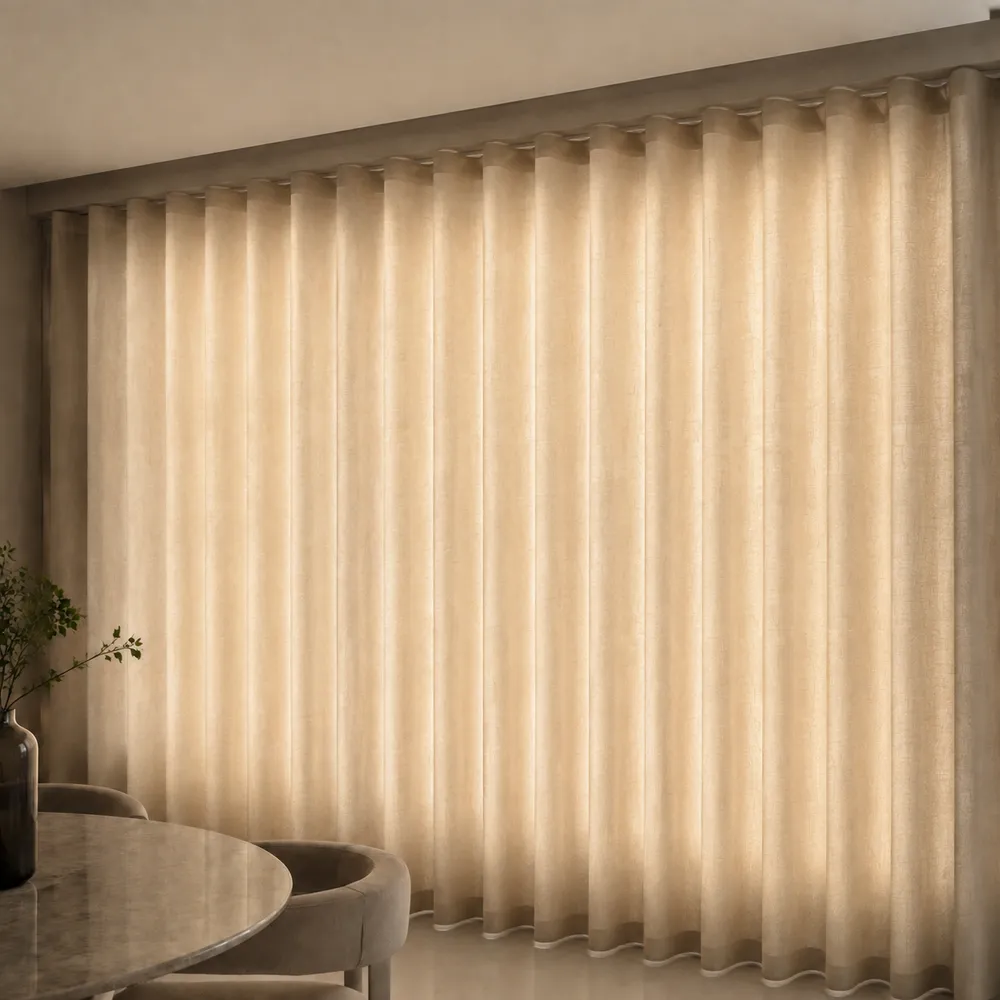 Lined Wave Curtains